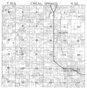 Canaville as Willeford- 1940 Plat map | Williamson County Illinois ...