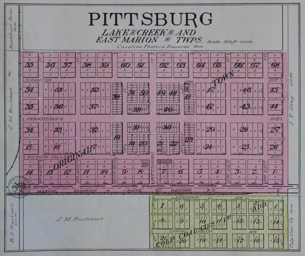 1908 Pittsburg Plat Map Williamson County Illinois Historical Society 3783